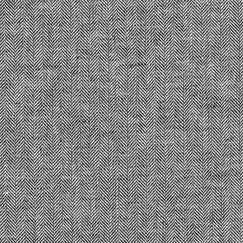 misto lino-cotone, spina di pesce – nero,  image number 1