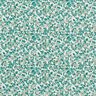 tessuto in cotone cretonne Numerosi fiori – petrolio/bianco,  thumbnail number 1