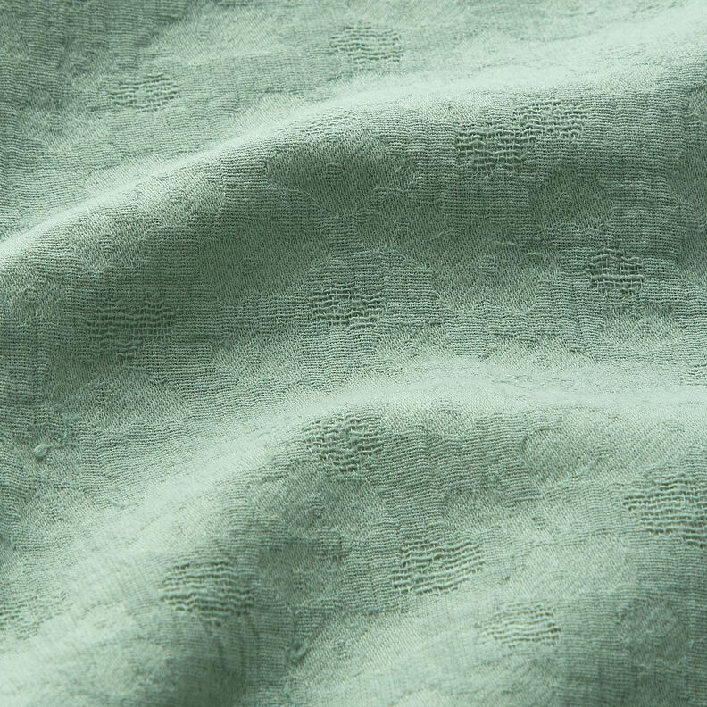 mussolina / tessuto doppio increspato Jacquard Fiori – canna palustre,  image number 2