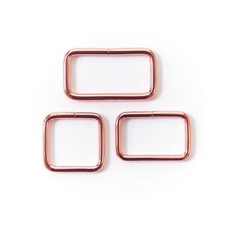 anello rettangolare rosa pallido - color oro rosa, 