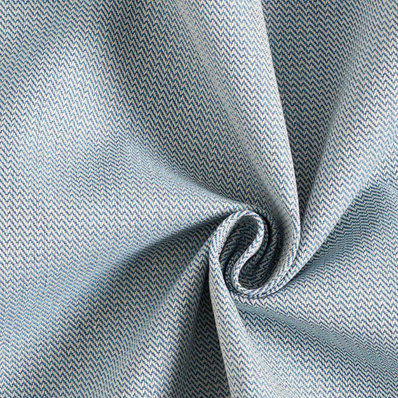 tessuto jacquard da esterni piccolo motivo zig-zag – blu marino, image number 1