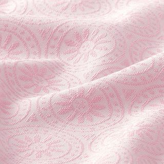 Tessuto jacquard da esterni motivi ornamentali e cerchi – rosa/bianco lana, 