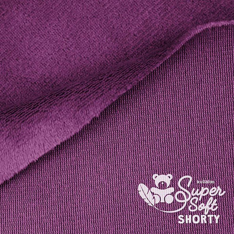 Vellutino nicki SHORTY [1 m x 0,75 m | altezza pelo: 1,5 mm] - melanzana | Kullaloo,  image number 3