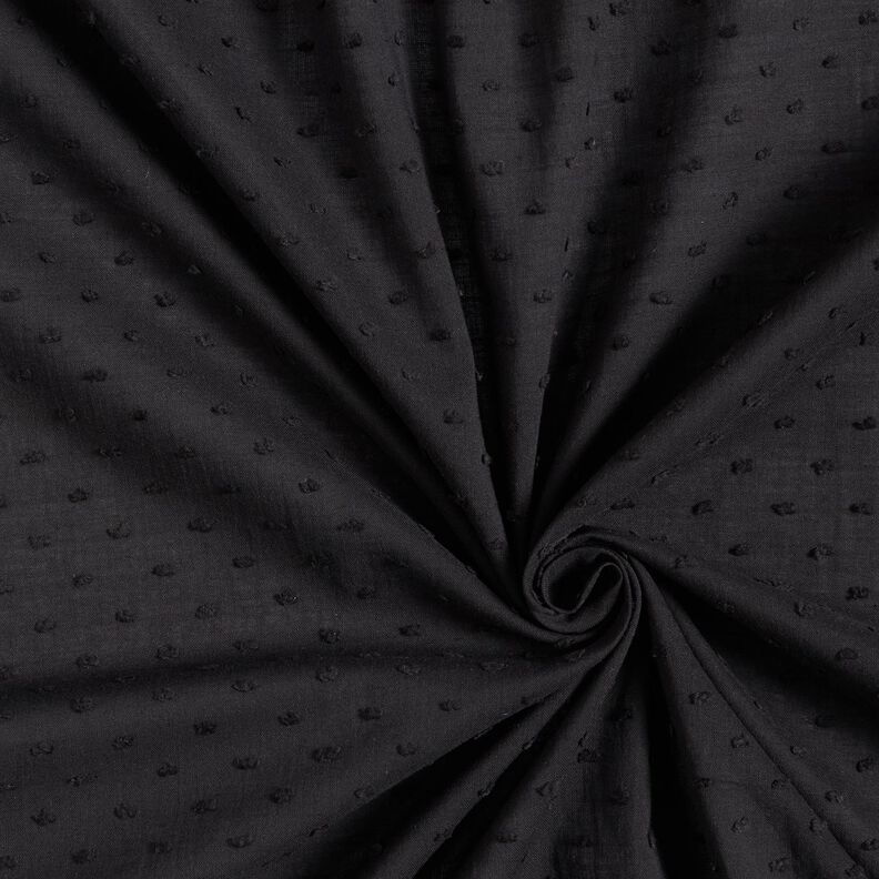 Batista di cotone Dobby – nero, image number 1