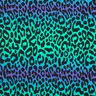 French terry, felpa estiva Leopardo a colore sfumato stampa digitale – lilla bluastro/turchese,  thumbnail number 1