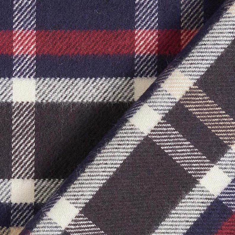 Cappotto in tessuto di cotone leggero a quadretti – blu marino,  image number 4