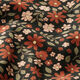 velluto a costine Bellissimi fiori scintillanti – nero/oro effetto metallizzato,  thumbnail number 2