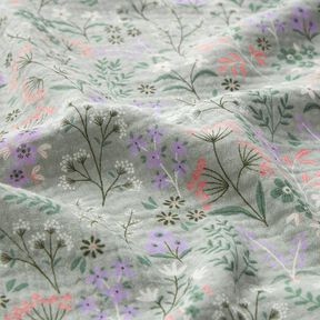 GOTS mussolina / tessuto doppio increspato Prato fiorito in primavera | Poppy Fabrics – canna, 