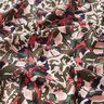 Tessuto di viscosa mare astratto di fiori – color bacca chiaro/pino scuro,  thumbnail number 2