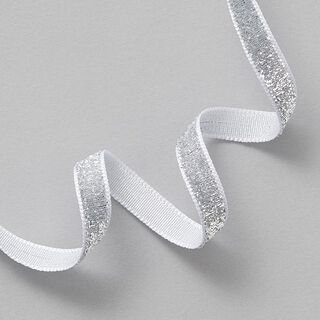 Nastro velluto Metallico [10 mm] – argento effetto metallizzato, 