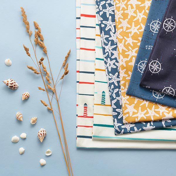 GOTS jersey di cotone bussola | Tula – blu notte, image number 7