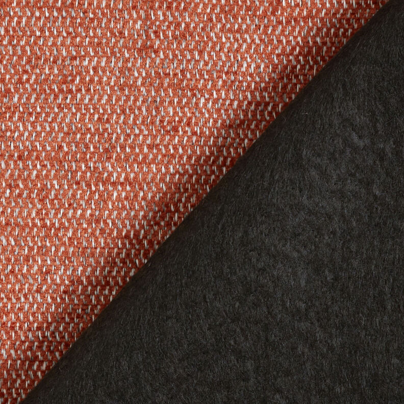 tessuto da tappezzeria ciniglia mélange – terracotta/grigio argento, image number 3