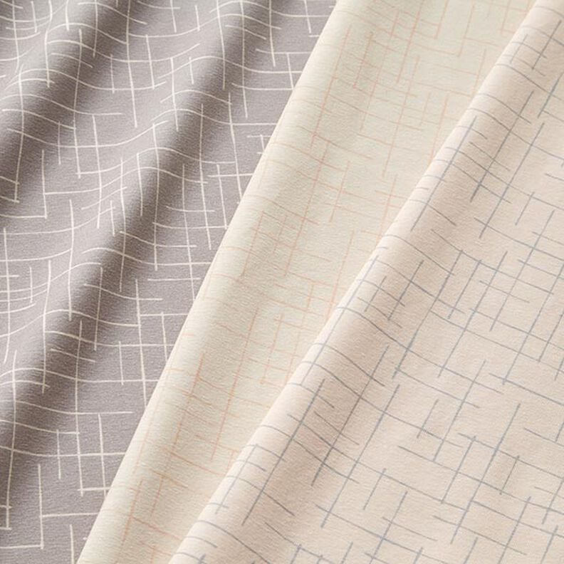 jersey di cotone, motivo a quadri interrotti – crema, image number 5