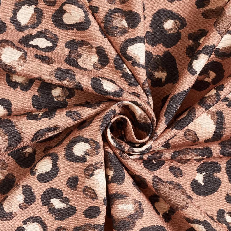 tessuto arredo tessuti canvas Pois Leopardato – cannella/nero,  image number 3