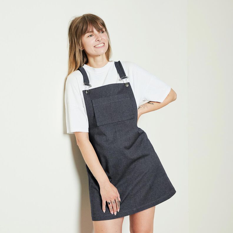 Denim stretch in misto cotone medio – nero-azzurro,  image number 6
