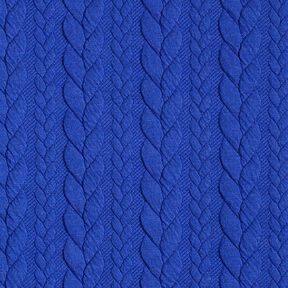 Jersey jacquard, cloqué, motivo a treccia – blu reale, 