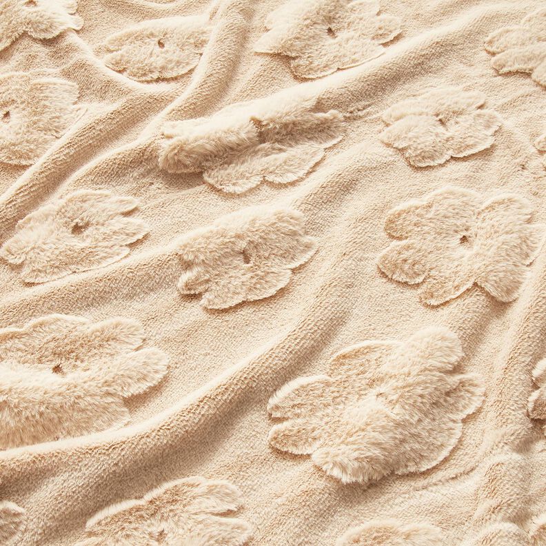 3D ecopelliccia motivo floreale – naturale,  image number 2