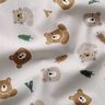 popeline di cotone Orso e castoro nella foresta – avorio,  thumbnail number 2