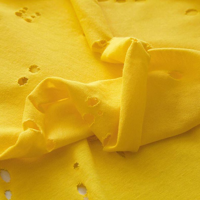 jersey di cotone, Destroyed – giallo limone,  image number 3