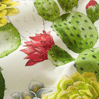 tessuto arredo tessuto canvas cactus – naturale/verde, 