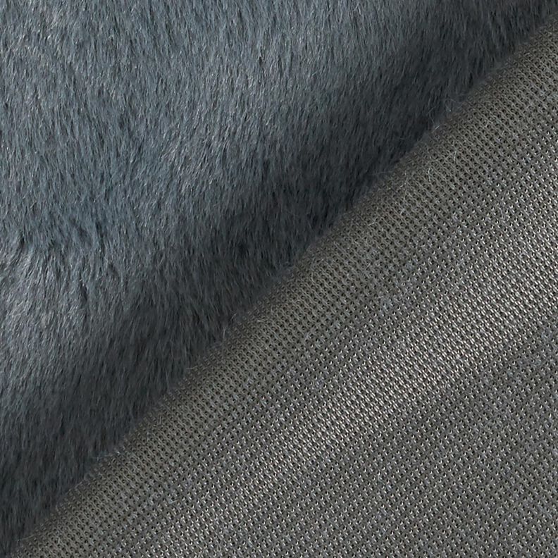 pelliccia sintetica tinta unita – grigio blu,  image number 3