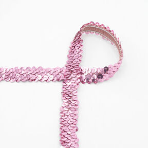 Bordo in paillettes elastiche [20 mm] – rosa, 