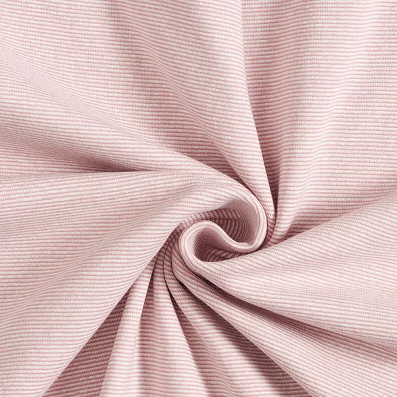 Costina tubolare per polsini con anelli stretti – rosa anticato/bianco lana,  image number 1