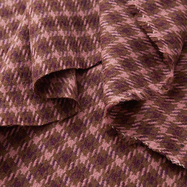 Misto lana a quadretti – marrone/rosa antico scuro,  image number 3
