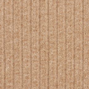 tessuto in maglia Ajour eleganti strisce glitterate – marrone chiaro, 