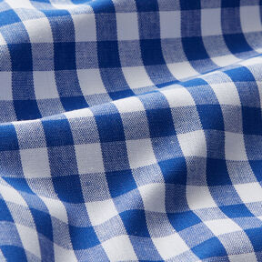 tessuto in cotone Quadro vichy 1 cm – blu reale/bianco, 