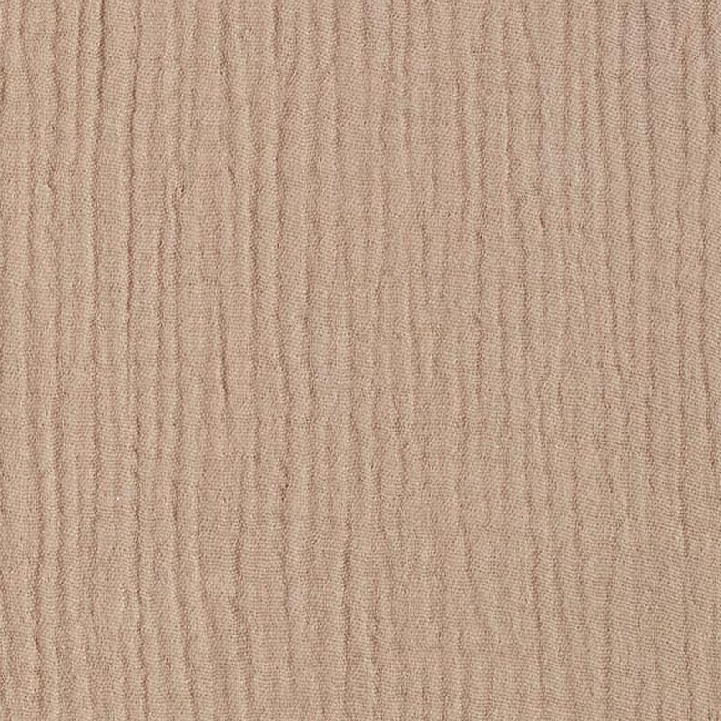 GOTS Mussola di cotone a tre strati – beige scuro,  image number 4