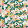 tessuto arredo tessuto spinato in cotone foglie disegnate – rosa/verde scuro,  thumbnail number 1