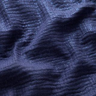 mussolina / tessuto doppio increspato Fini punti glitterati| by Poppy – blu marino, 