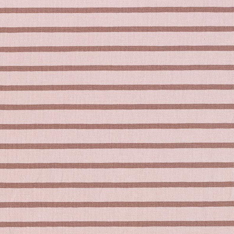 Jersey in cotone a righe strette e larghe – rosa antico chiaro/rosa antico scuro,  image number 1