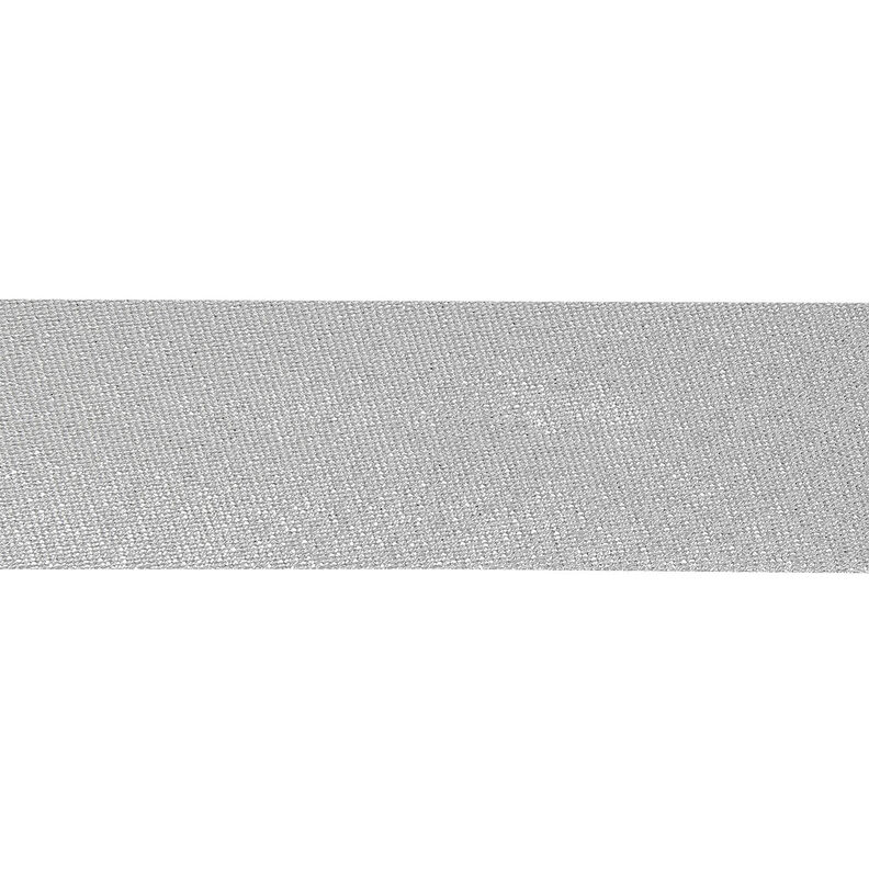 Nastro in sbieco Metallico [30 mm] – argento effetto metallizzato,  image number 1