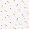 mussolina / tessuto doppio increspato Limoni all'acquerello stampa digitale – bianco,  thumbnail number 1