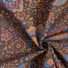tessuto per camicie Fiori retrò e motivi paisley – blu notte/caramello,  thumbnail number 3