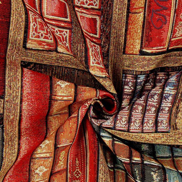 Gobelin jacquard Scaffale di libri – marrone,  image number 2