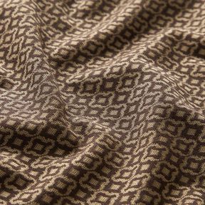 Tessuto jacquard in maglia a rombi – beige/marrone, 