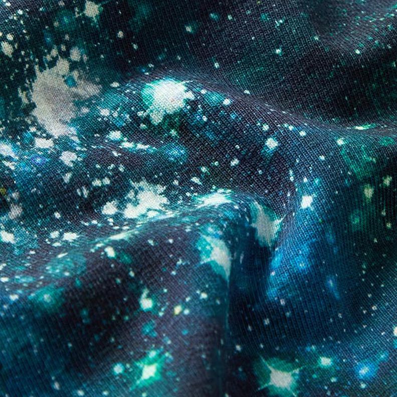 jersey di cotone universo stampa digitale – blu marino,  image number 2