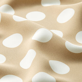 tessuto increspato pois [2,5 cm] – beige, 