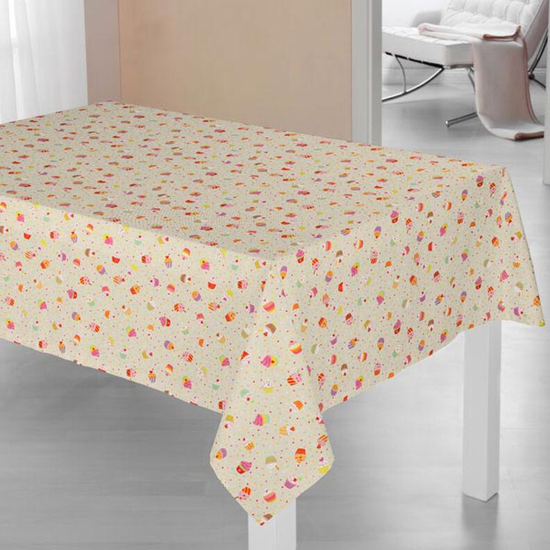 tessuto arredo mezzo panama muffin colorati – naturale,  image number 6