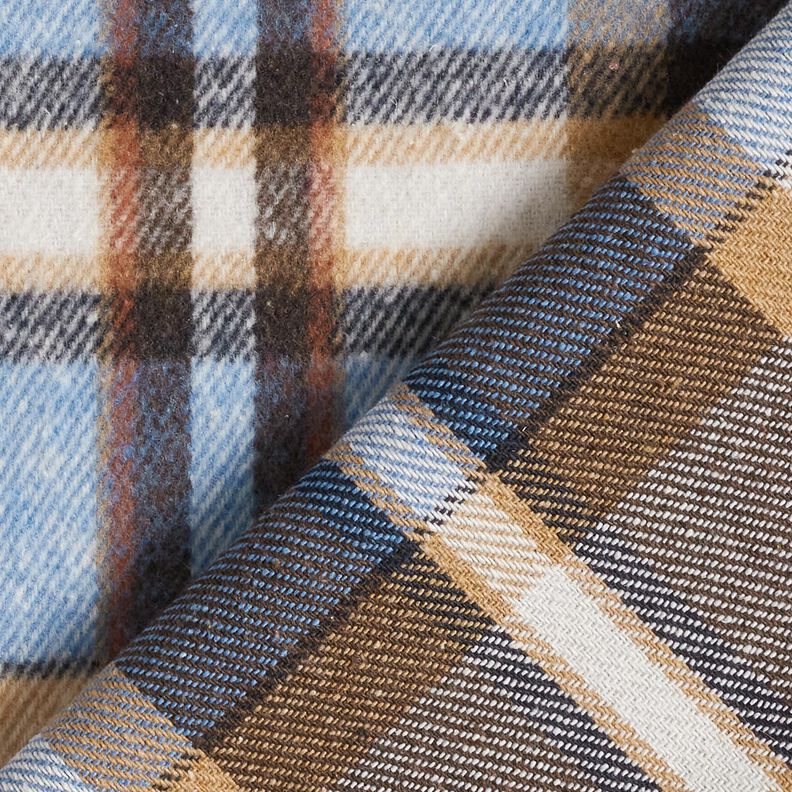 Flanella a quadri per cappotti | Katia Fabrics – blu reale/marrone nerastro, image number 4