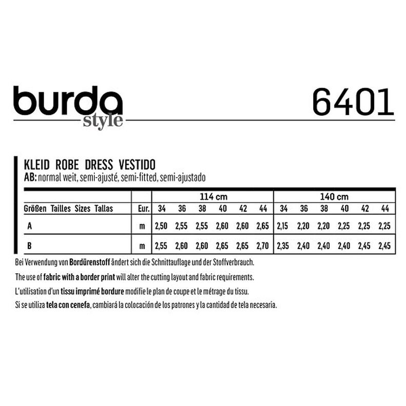 abito, Burda 6401 | 34 - 44,  image number 5