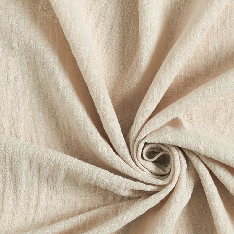 tessuto in cotone effetto lino – beige,  image number 1