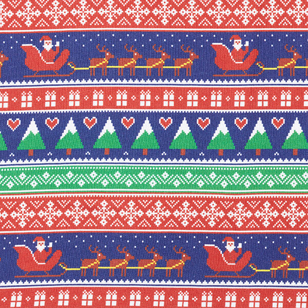 soffice tessuto in felpa, sta arrivando Babbo Natale – indaco, image number 1
