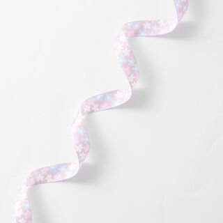 nastro satin fiori – rosa/azzurro, 