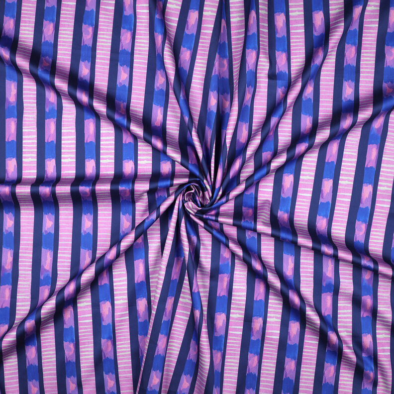 Satin in cotone a strisce | Nerida Hansen – blu marino/pink,  image number 3