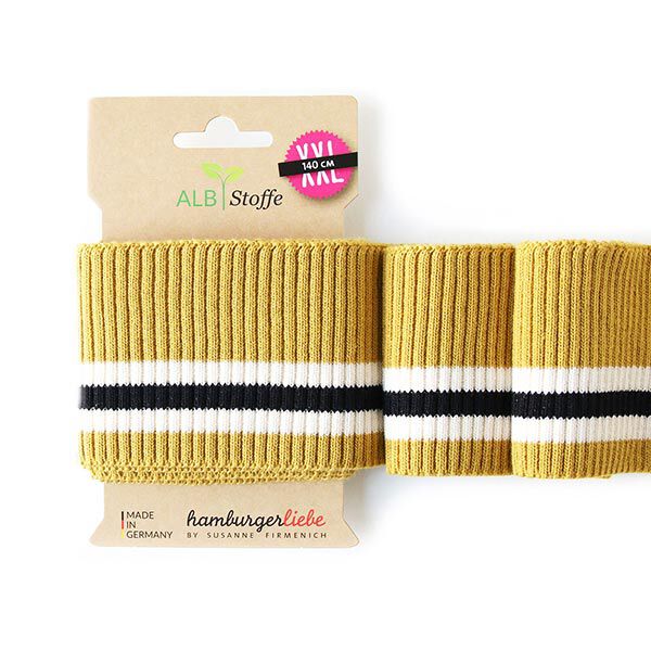 GOTS tessuto in maglia bio per bordi e polsini CUFF ME RIPPED [140 cm | 8 cm] | Albstoffe,  image number 1