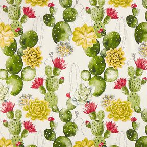 tessuto arredo tessuto canvas cactus – naturale/verde, 